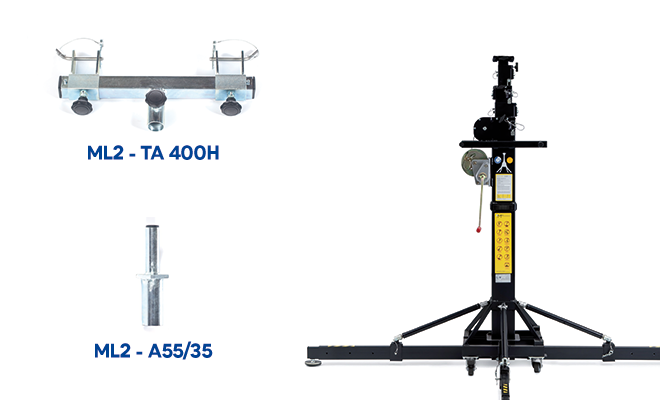 Mobiltechlifts ML2 safely lifts your truss spans up to 6.5 metres!